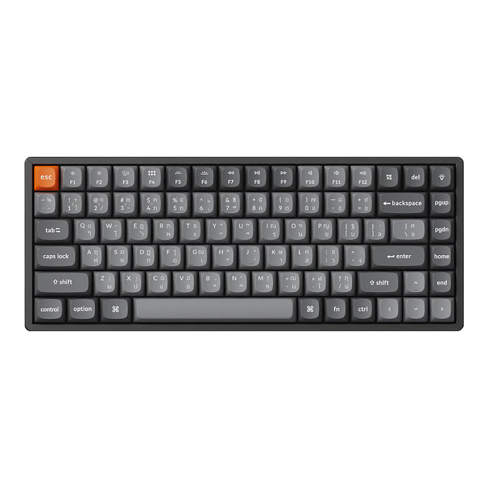 WIRELESS KEYBOARD (คีย์บอร์ดไร้สาย) KEYCHRON K2 MAX - QMK/VIA BANANA SWITCH RGB EN/TH BLACK (K2M-J4-TH)