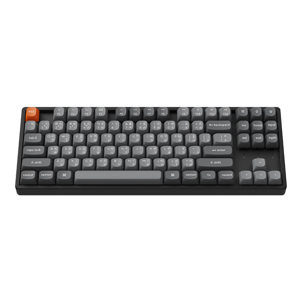 WIRELESS KEYBOARD (คีย์บอร์ดไร้สาย) KEYCHRON K8 MAX QMK/VIA KEYCHRON SUPER RED SWITCH RGB EN/TH - BLACK (K8M-J1-TH)