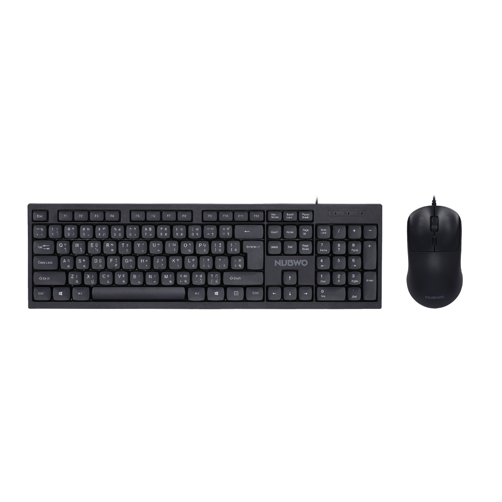KEYBOARD & MOUSE (คีย์บอร์ดและเมาส์) NUBWO NKM-646 - BLACK
