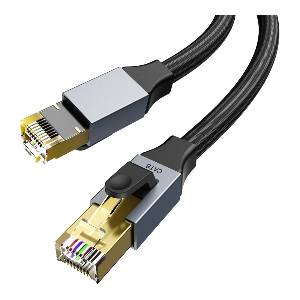 LAN CABLE (สายแลน) MOKIN MOMC0450 CAT8 40Gbps 2000MHz NYLON COPPER CABLE 5M - BLACK