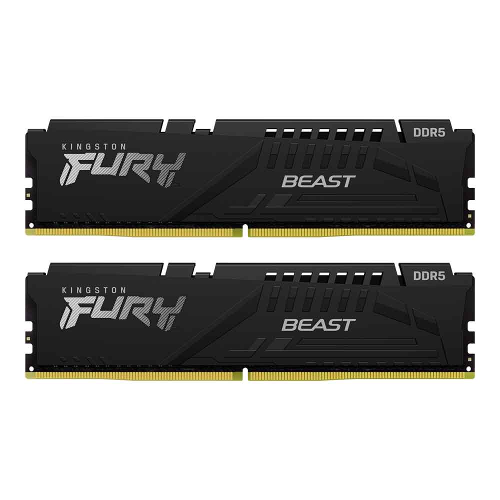 64GB (32GBx2) DDR5 5600MHz Kingston Fury Beast AMD EXPO Intel XMP CL40 - Black