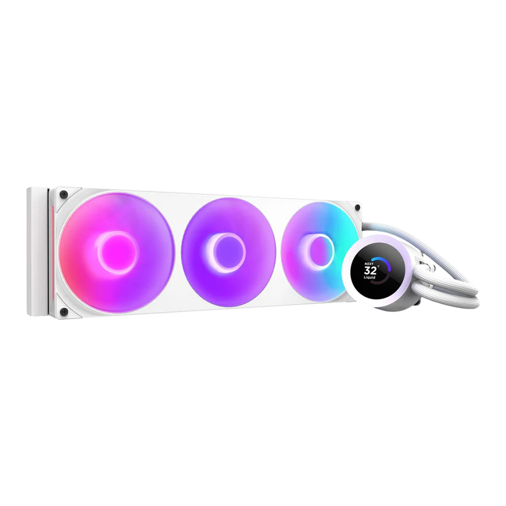 CPU LIQUID COOLER (ระบบระบายความร้อนด้วยน้ำ) NZXT KRAKEN PLUS 360 RGB - WHITE