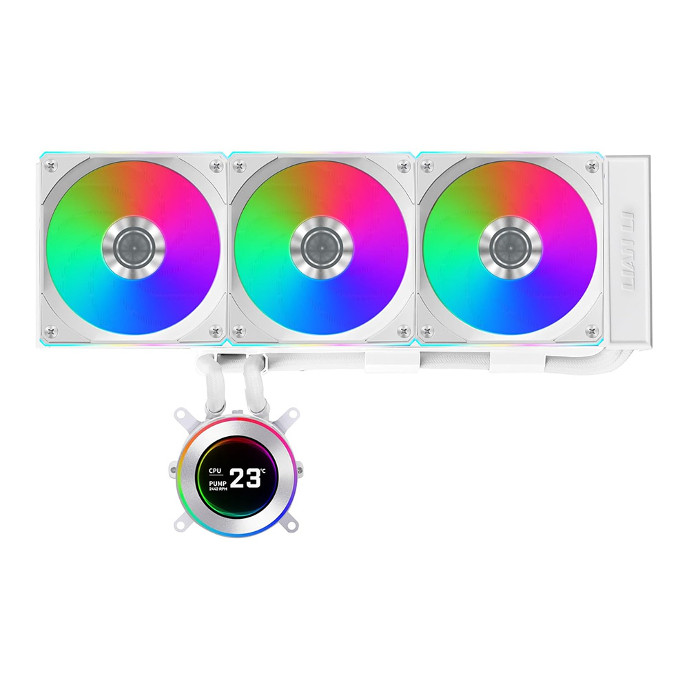 CPU LIQUID COOLER (ระบบระบายความร้อนด้วยน้ำ) LIAN LI HYDROSHIFT II LCD-C 360CL - WHITE (GHS2LCD36RW)