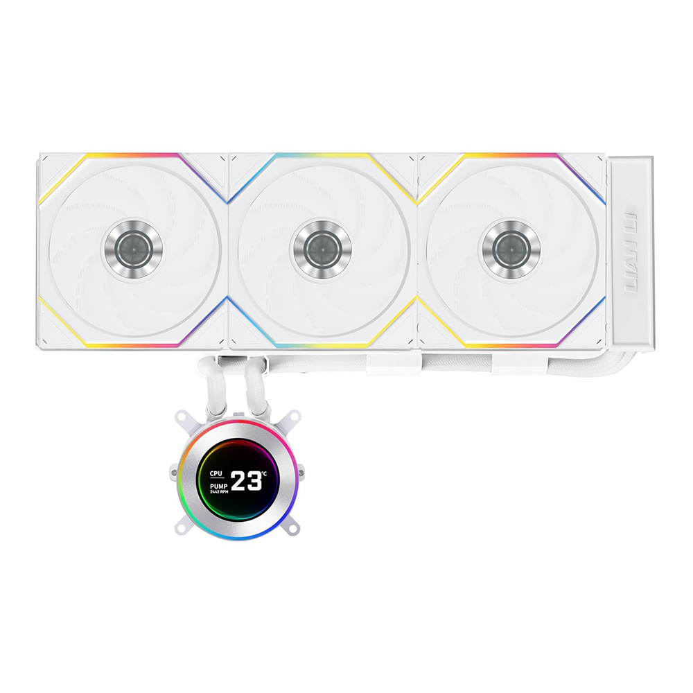 CPU LIQUID COOLER (ระบบระบายความร้อนด้วยน้ำ) LIAN LI HYDROSHIFT II LCD-C 360TL - WHITE (GHS2LCD36TW)