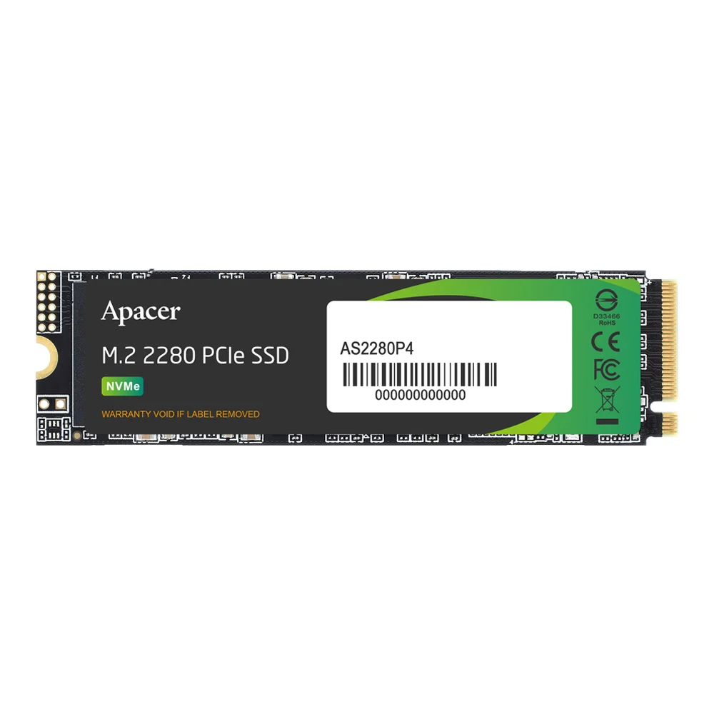 512 GB SSD (เอสเอสดี) APACER AS2280P4 - PCIe 3x4 NVMe M.2 2280 (AP512GAS2280P4-1)