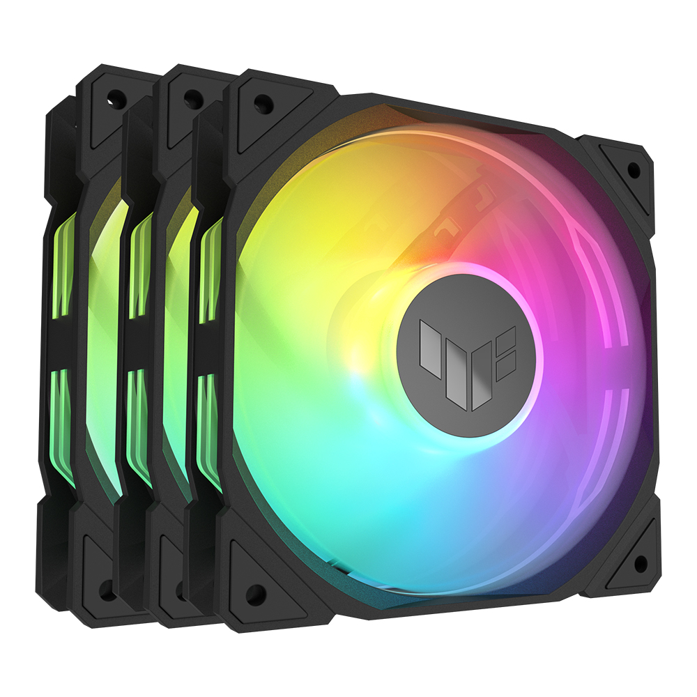 CASE FAN (พัดลมเคส) ASUS TUF GAMING TR120 ARGB REVERSE FAN PACK-3 - BLACK