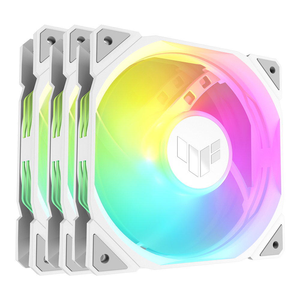CASE FAN (พัดลมเคส) ASUS TUF GAMING TR120 ARGB REVERSE FAN PACK-3 - WHITE