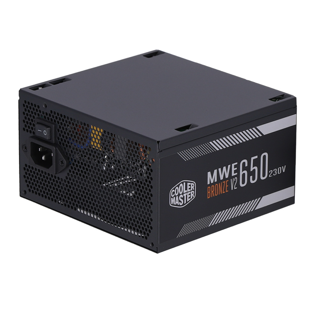 POWER SUPPLY (อุปกรณ์จ่ายไฟ) COOLER MASTER MWE 650 BRONZE - V2 230V - 650W 80 PLUS BRONZE BLACK ATX (MPE-6501-ACABW-BTH)