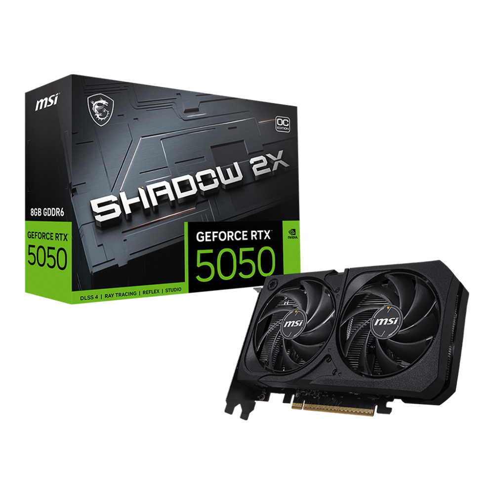 VGA (การ์ดแสดงผล) MSI GEFORCE RTX 5050 8G SHADOW 2X OC - 8GB GDDR6