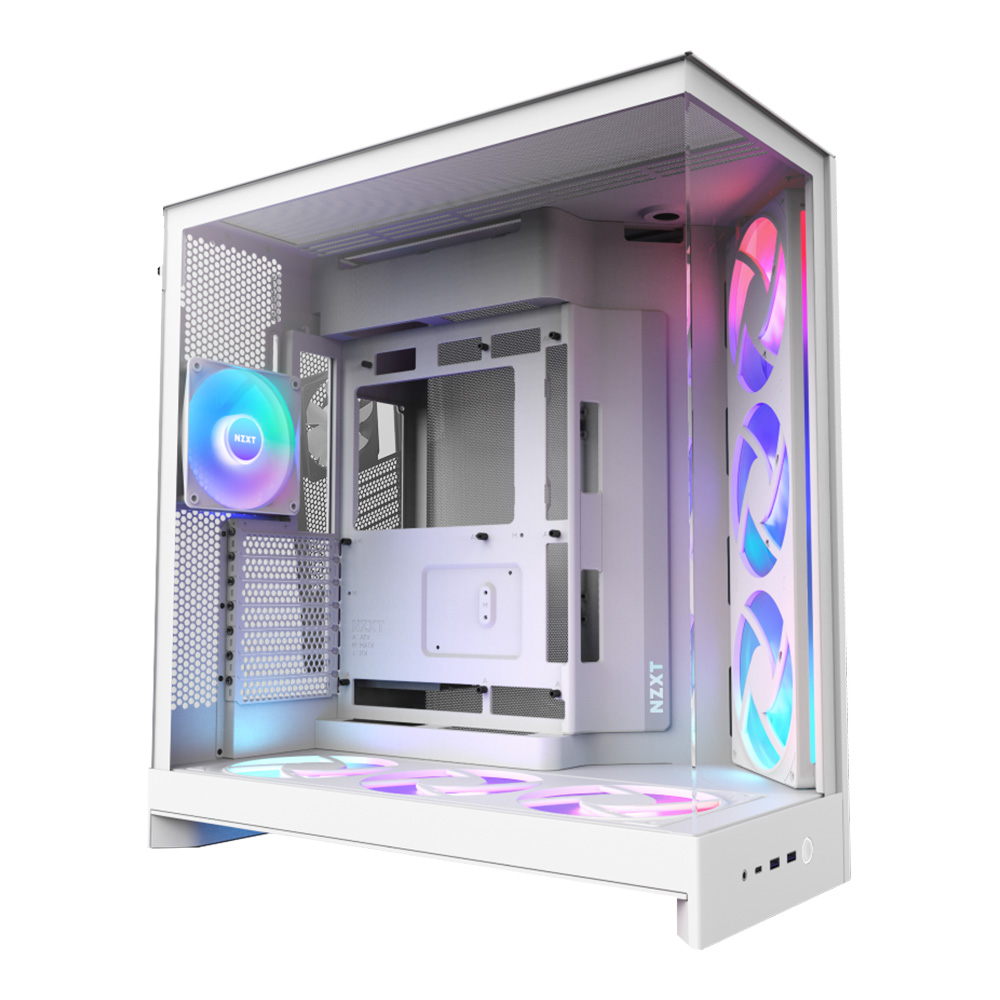 CASE (เคส) NZXT H9 FLOW RGB+ (2025) - WHITE E-ATX