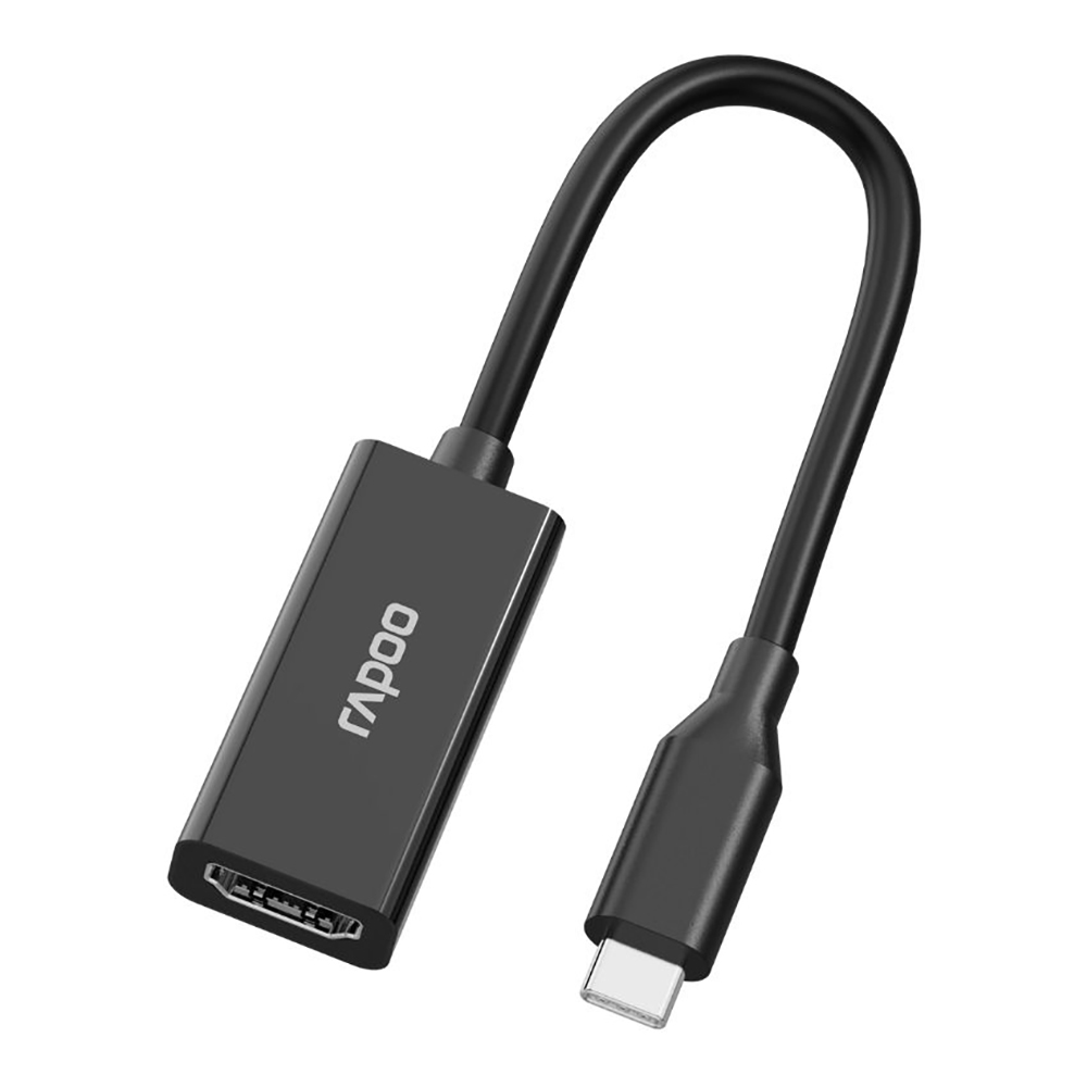 USB-C TO HDMI ADAPTER (อะแดปเตอร์แปลงสัญญาณภาพ) RAPOO XD10 - BLACK