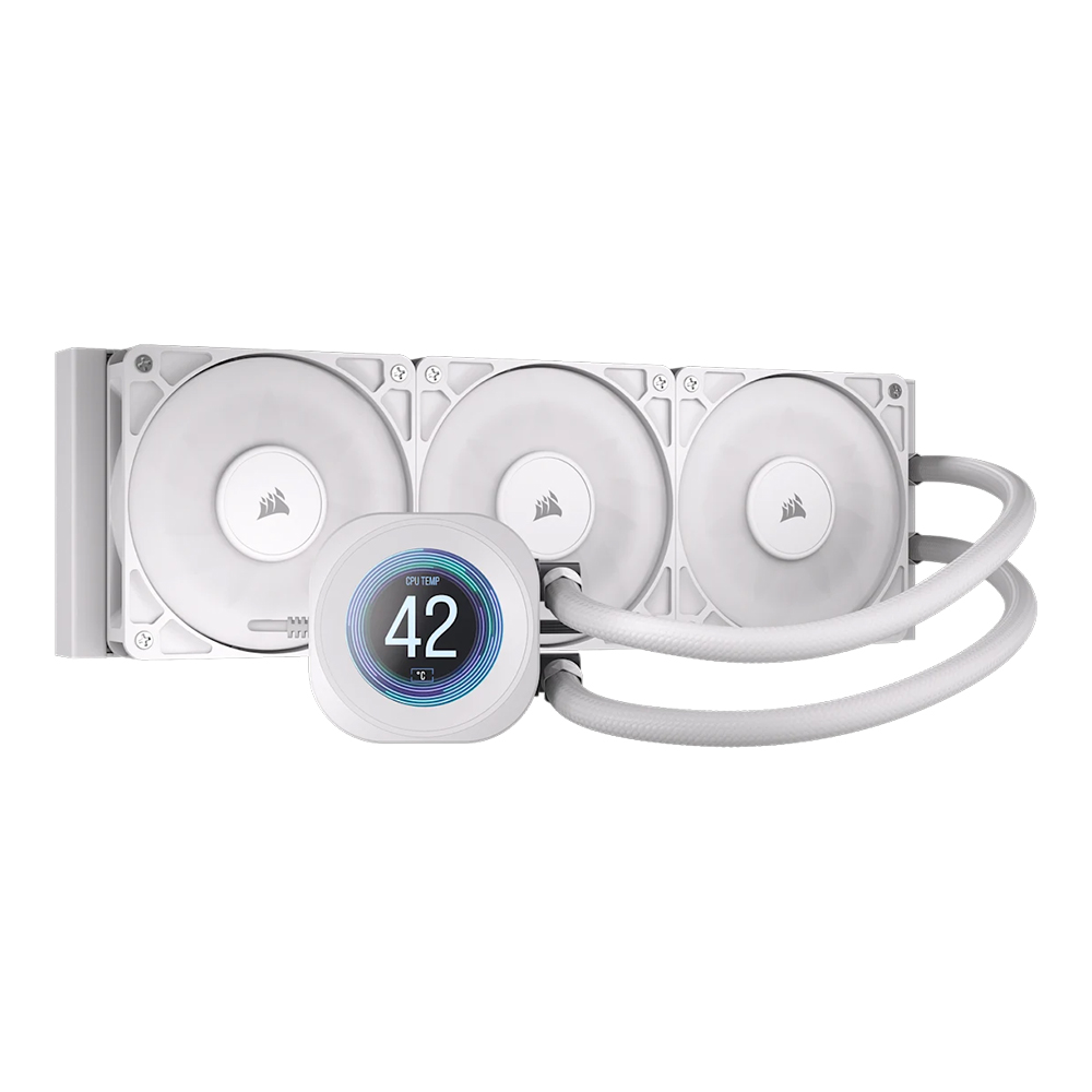 CPU LIQUID COOLER (ระบบระบายความร้อนด้วยน้ำ) CORSAIR NAUTILUS 360 RS LCD - WHITE