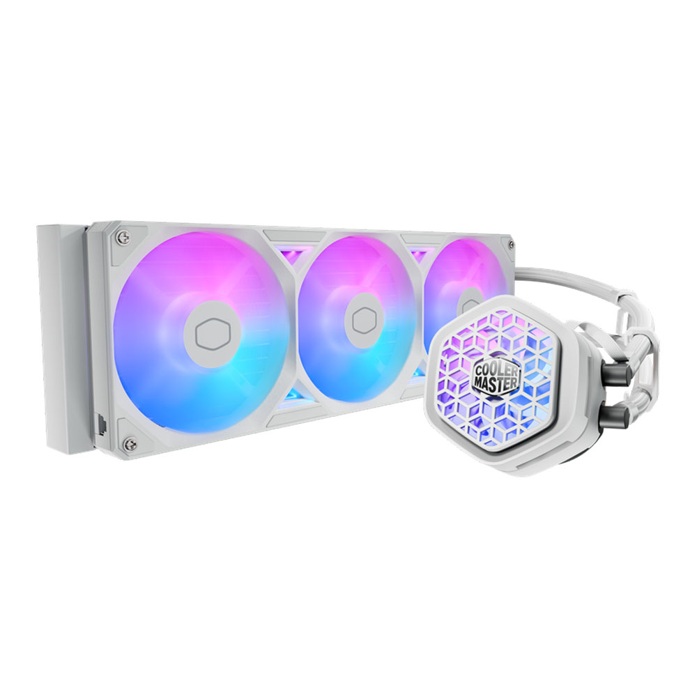 CPU LIQUID COOLER (ระบบระบายความร้อนด้วยน้ำ) COOLER MASTER MASTERLIQUID ATMOS II 360 VRM FAN - WHITE