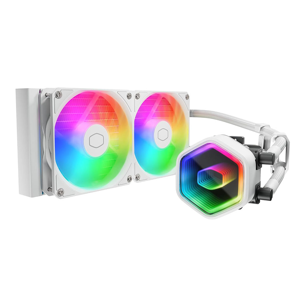 CPU LIQUID COOLER (ระบบระบายความร้อนด้วยน้ำ) COOLER MASTER MASTERLIQUID 240 CORE II ARGB - WHITE