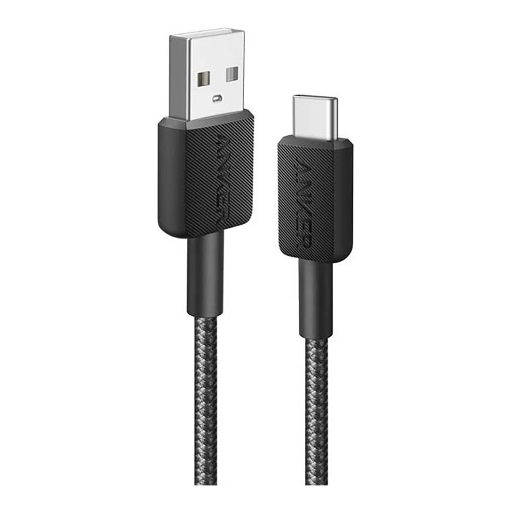 CHARGER CABLE (สายชาร์จ) ANKER 322 POWERLINE USB-A TO USB-C 180CM FAST CHARGING - BLACK