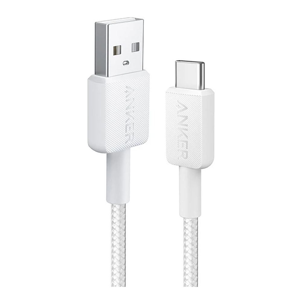 CHARGER CABLE (สายชาร์จ) ANKER 322 POWERLINE USB-A TO USB-C 180CM FAST CHARGING - WHITE