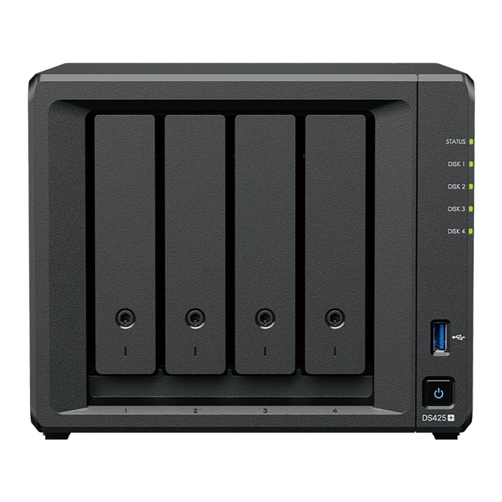 NAS (อุปกรณ์จัดเก็บข้อมูลบนเครือข่าย) SYNOLOGY DISKSTATION DS425+ - 4 BAY INTEL CELERON J4125 2 GB DDR4 NON-ECC
