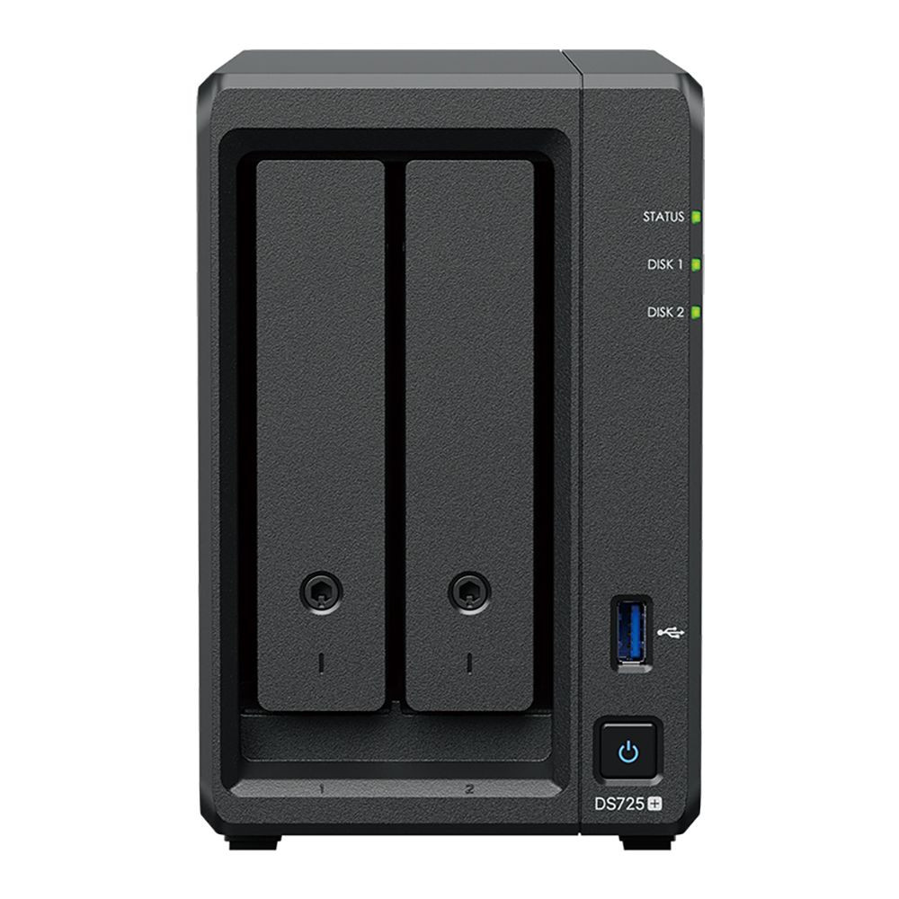 NAS (อุปกรณ์จัดเก็บข้อมูลบนเครือข่าย) SYNOLOGY DISKSTATION DS725+ & 4 TB 3.5 INCH HAT3300-4T x 2