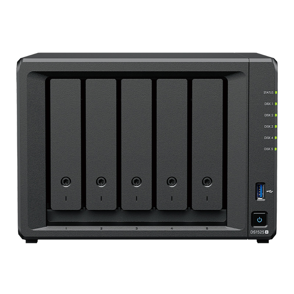 NAS (อุปกรณ์จัดเก็บข้อมูลบนเครือข่าย) SYNOLOGY DISKSTATION DS1525+ & 4 TB 3.5 INCH HAT3300-4T x 5