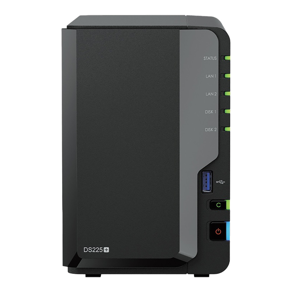 NAS (อุปกรณ์จัดเก็บข้อมูลบนเครือข่าย) SYNOLOGY DISKSTATION DS225+ & 8 TB 3.5 INCH HAT3320-8T x 2