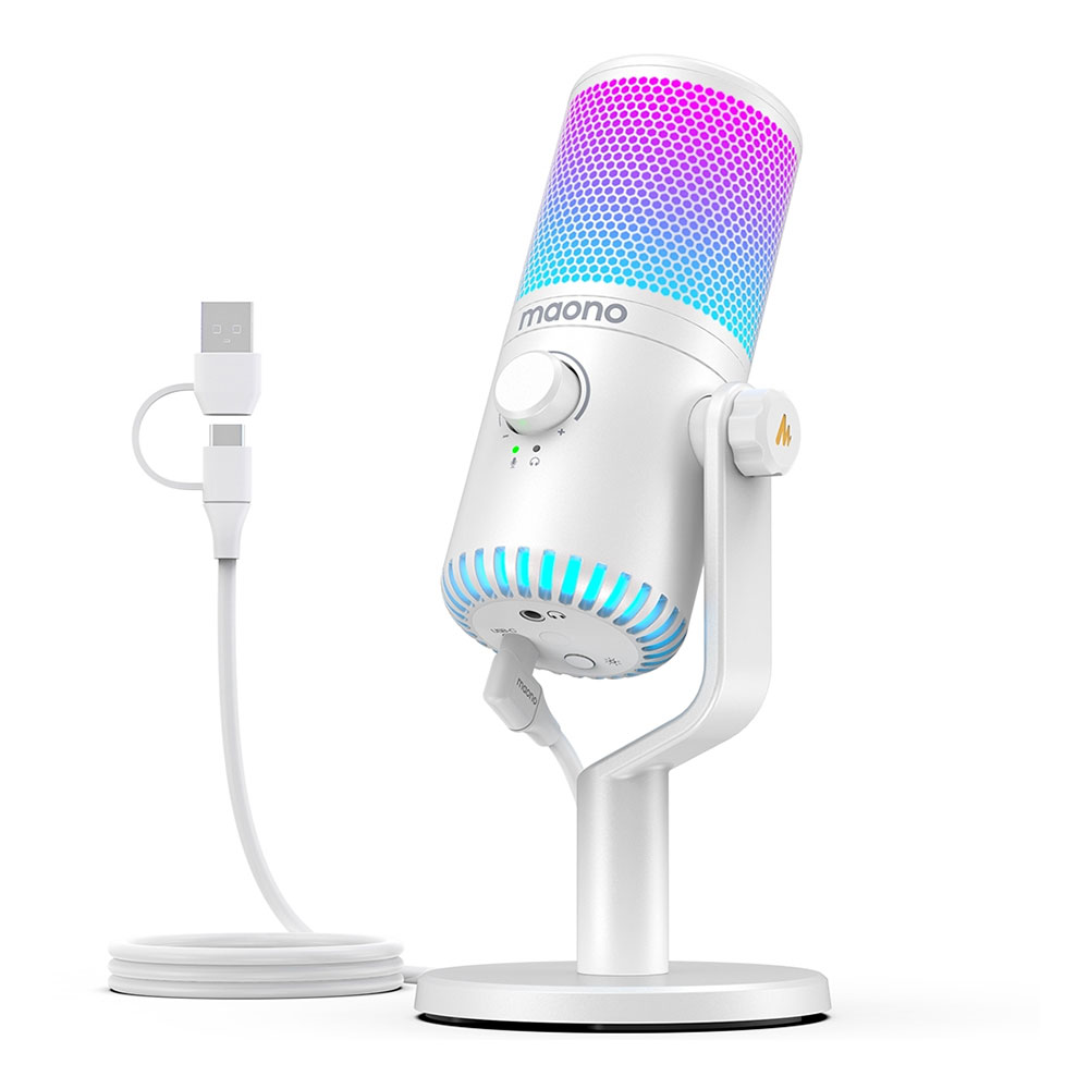 MICROPHONE (ไมโครโฟน) MAONO DM30 RGB - WHITE