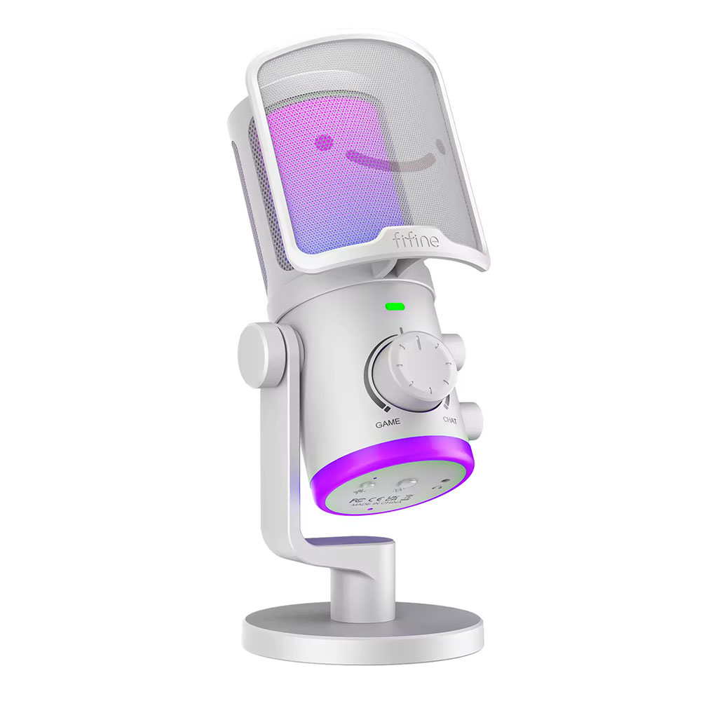 MICROPHONE (ไมโครโฟน) FIFINE AM6 CONDENSER RGB - WHITE