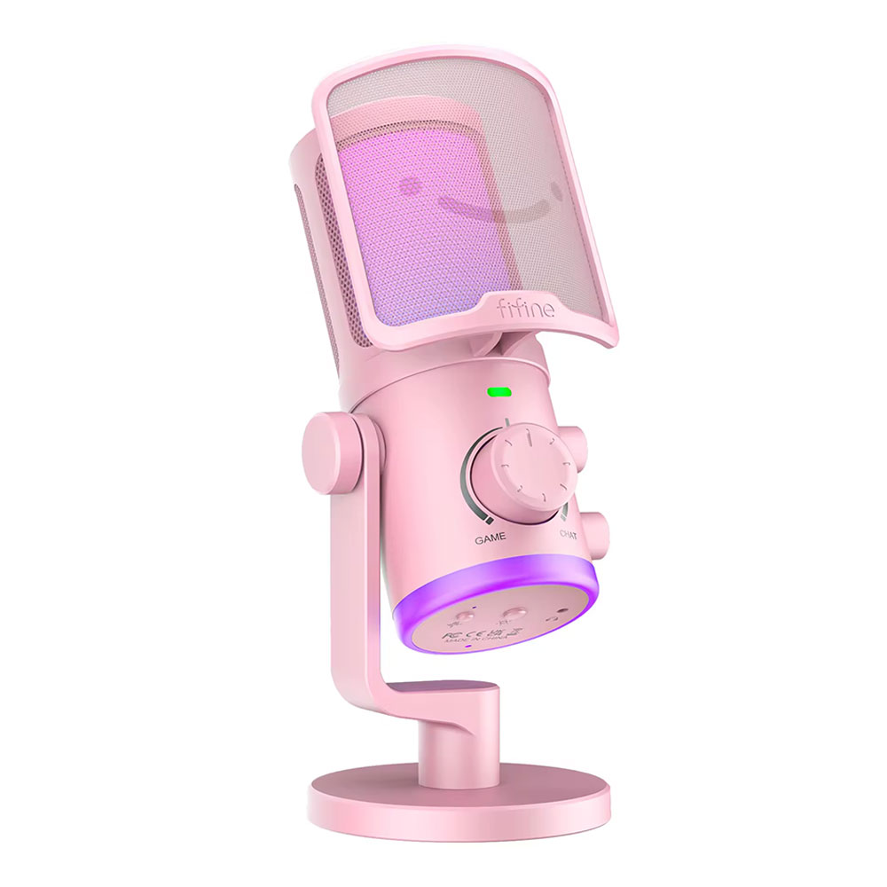 MICROPHONE (ไมโครโฟน) FIFINE AM6 CONDENSER RGB - PINK