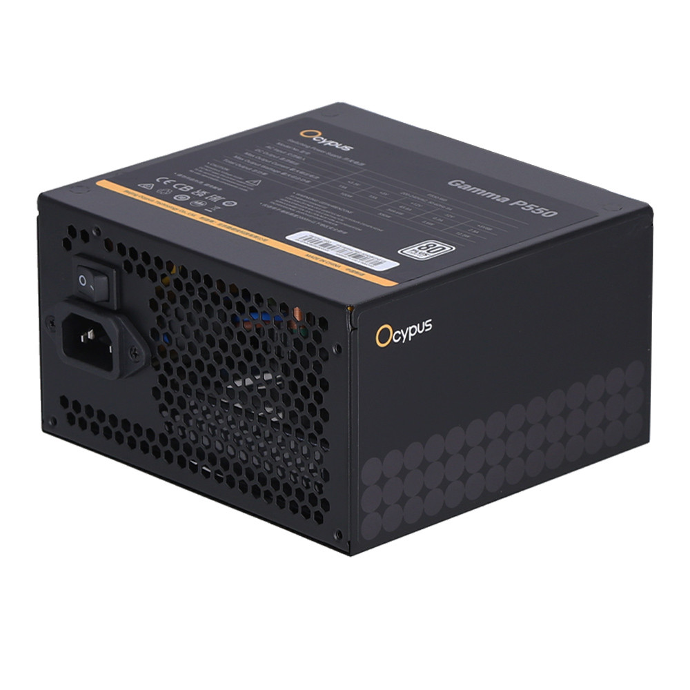 POWER SUPPLY (อุปกรณ์จ่ายไฟ) OCYPUS GAMMA P550 - 550W 80 PLUS ATX BLACK