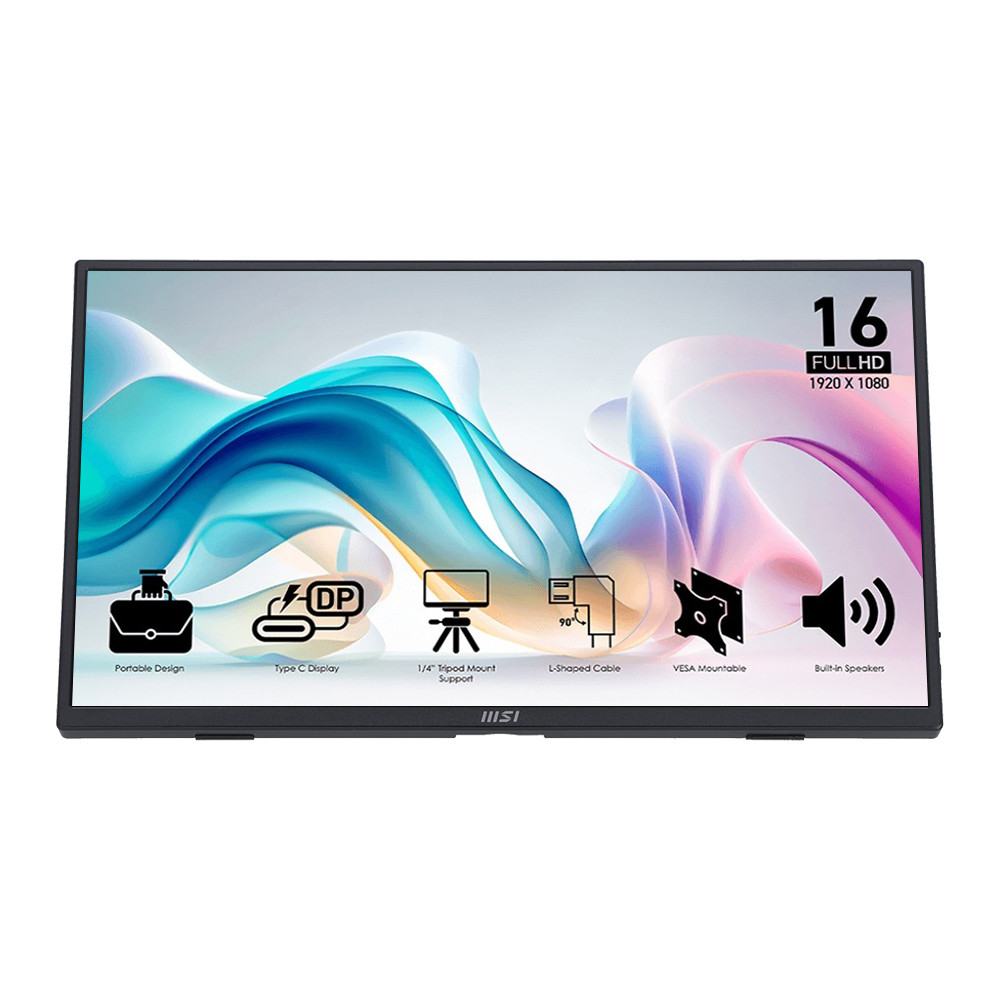 Portable Monitor (จอมอนิเตอร์พกพา) MSI Pro MP165 E6 - 15.6 Inch IPS FHD 60Hz USB-C