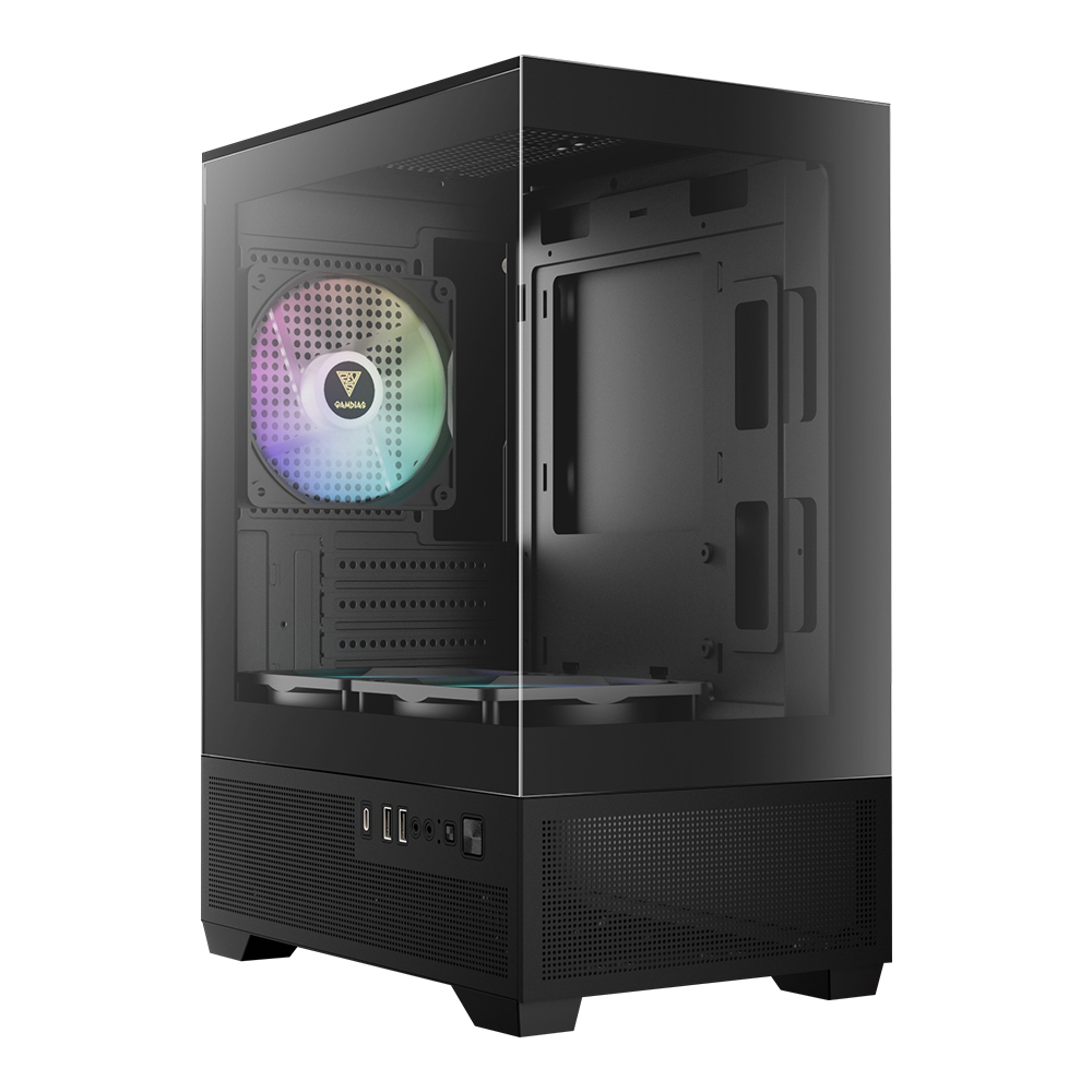 CASE (เคส) GAMDIAS AURA GC9M ELITE ARGB - MICRO-ATX BLACK