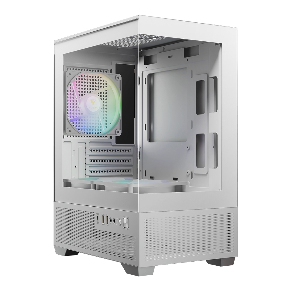 CASE (เคส) GAMDIAS AURA GC9M ELITE WH ARGB - MICRO-ATX WHITE