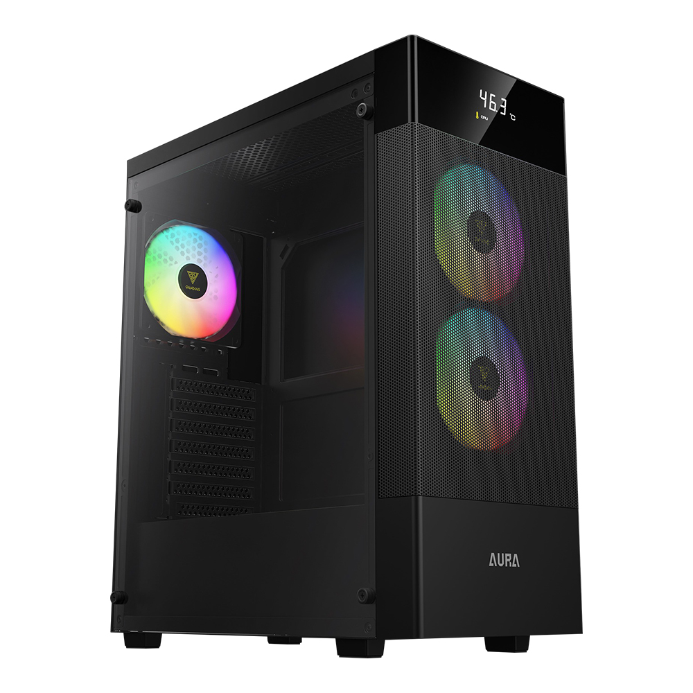CASE (เคส) GAMDIAS AURA GC5 ELITE ARGB - ATX BLACK