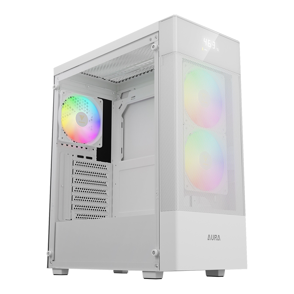 CASE (เคส) GAMDIAS AURA GC5 ELITE WH ARGB - ATX WHITE