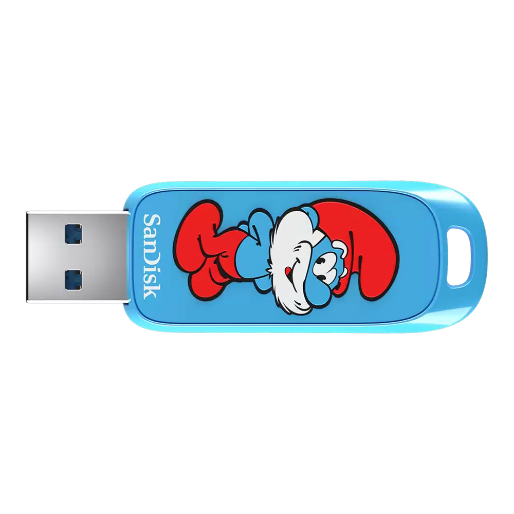 128 GB FLASH DRIVE (แฟลชไดร์ฟ) SANDISK SMURFS - PAPA SMURF (SDCZIS-128G-G46)