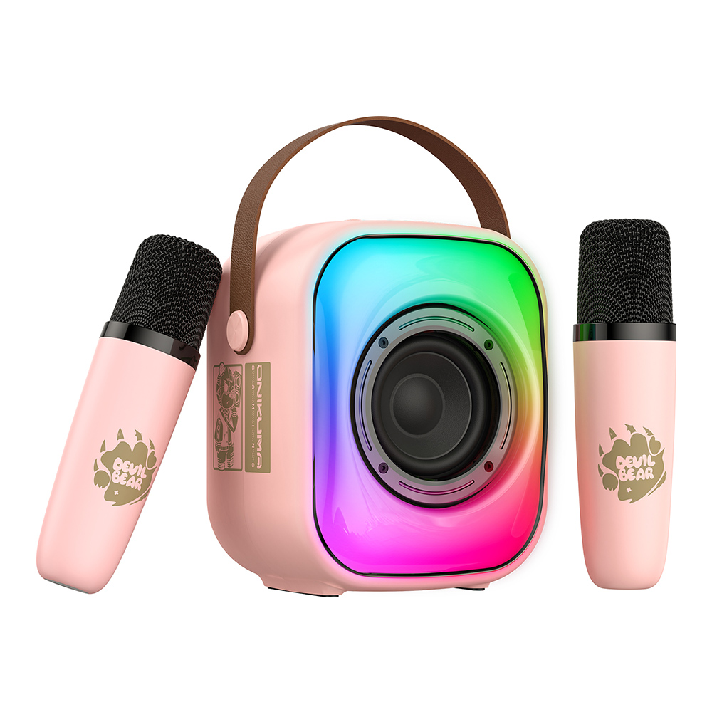 BLUETOOTH SPEAKER (ลำโพงบลูทูธ) ONIKUMA L7 RGB WITH MIC - PINK