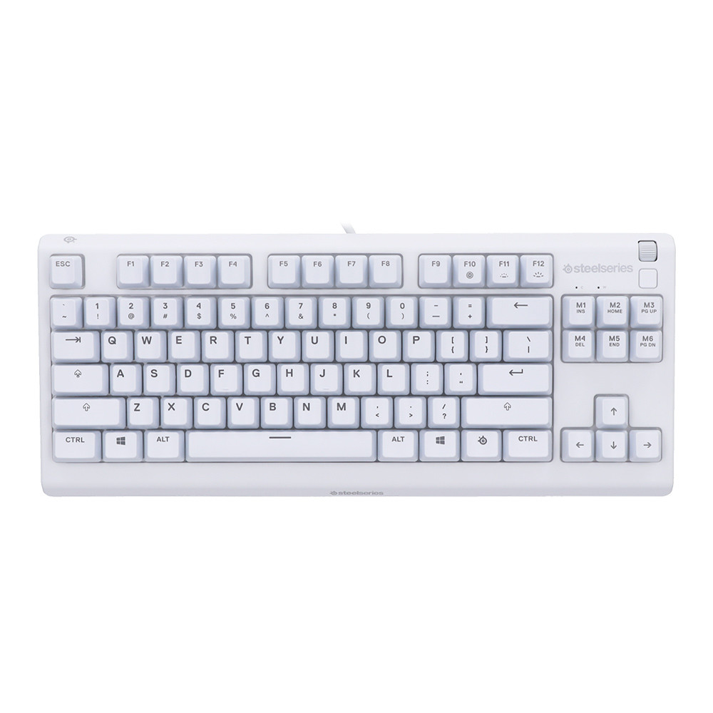 KEYBOARD (คีย์บอร์ด) STEELSERIES APEX 3 TKL - WHISPER QUIET SWITCH (MEMBRANE) RGB EN WHITE