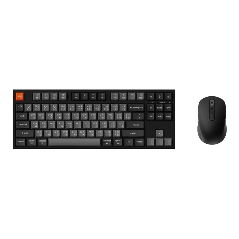KEYBOARD & MOUSE (คีย์บอร์ดและเมาส์ไร้สาย) KEYCHRON B33 KEYBOARD AND BM25 MOUSE WIRELESS COMBO - BLACK (KCBD12-TH)