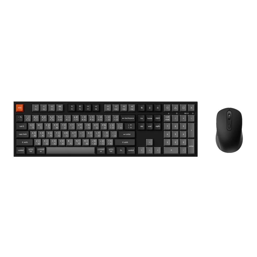KEYBOARD & MOUSE (คีย์บอร์ดและเมาส์ไร้สาย) KEYCHRON B36 KEYBOARD AND BM25 MOUSE WIRELESS COMBO - BLACK (KCBD13-TH)