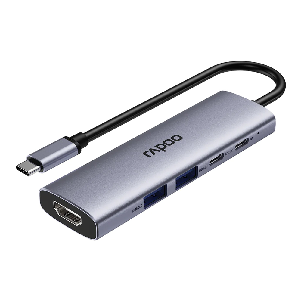 USB-C HUB (ยูเอสบีซีฮับ) RAPOO XD51 - 5-IN-1 MULTI-FUNCTION