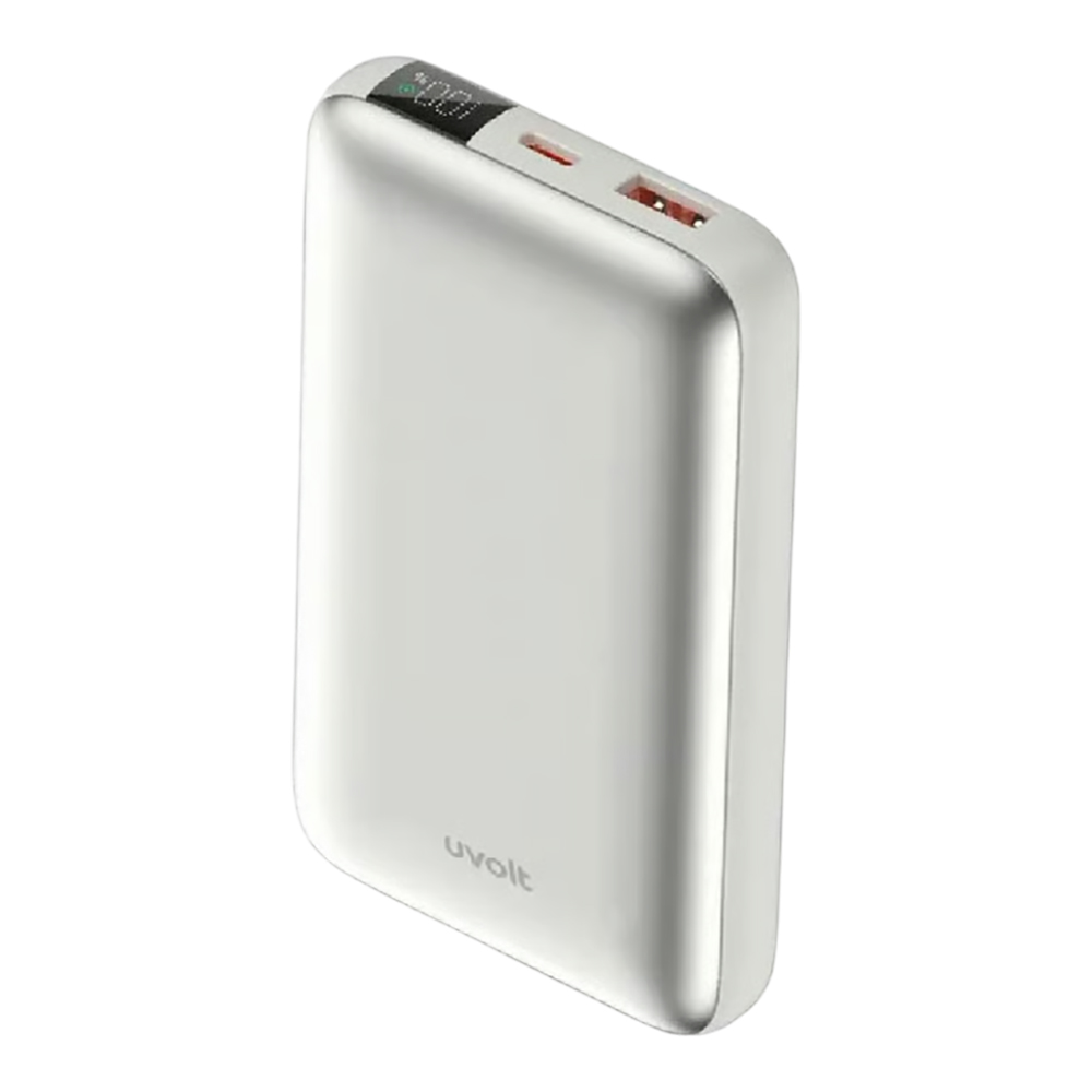 POWER BANK (พาวเวอร์แบงค์) UVOLT UVP10C-02 - 10000mAh PD22.5W TYPE-C TITANIUM SILVER