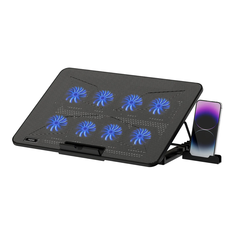COOLING PAD (อุปกรณ์ระบายความร้อนโน้ตบุ๊ค) RAPOO CF300 - BLACK