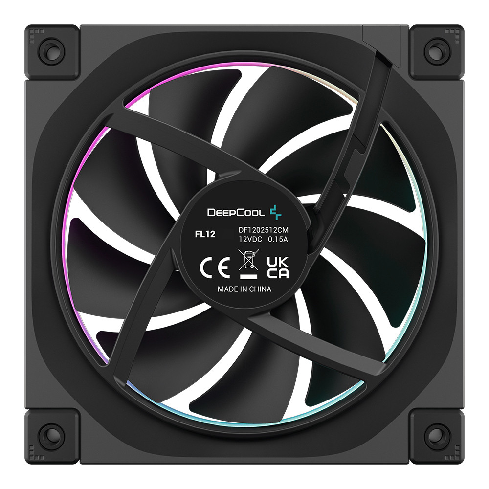 CASE FAN (พัดลมเคส) DEEPCOOL FL12 - 120MM ARGB PWM BLACK