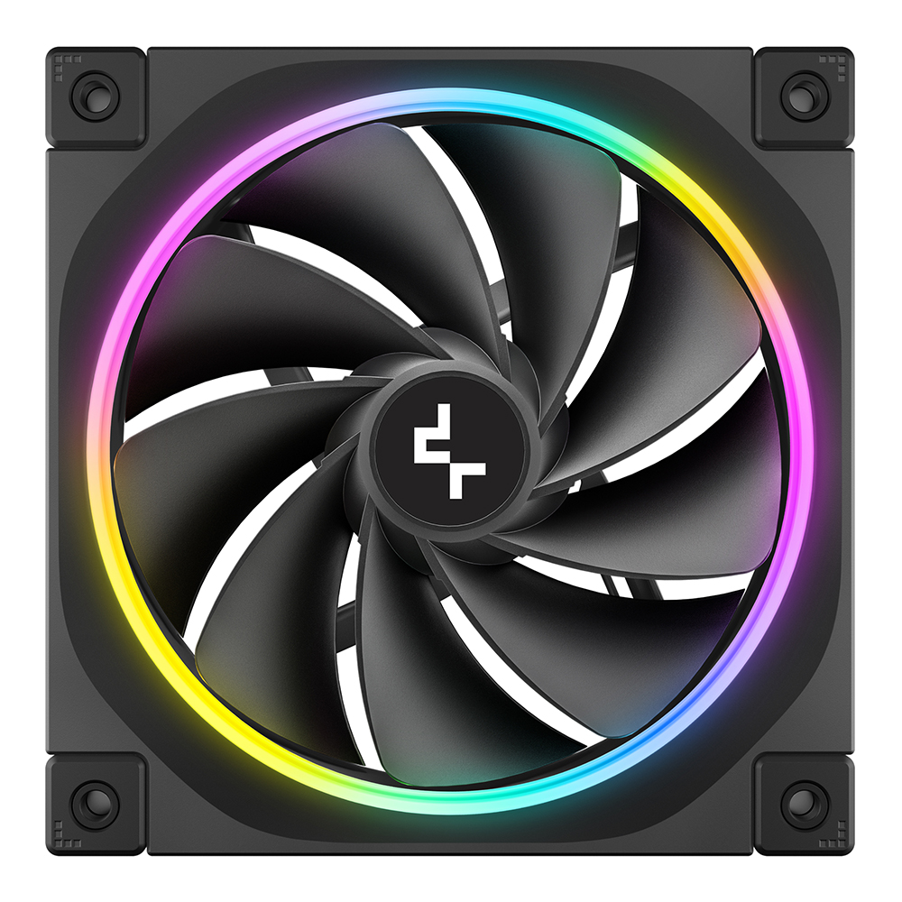 CASE FAN (พัดลมเคส) DEEPCOOL FL12R - 120MM ARGB PWM REVERSE BLADE BLACK