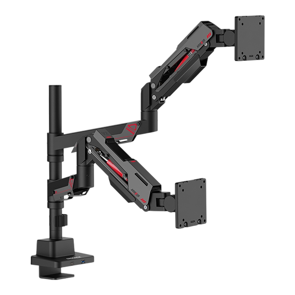 MONITOR ARM (ขาตั้งจอ) ERGONOZ ARMOUR TWIN V2 - BLACK (EGN-ARMOURV2-D)