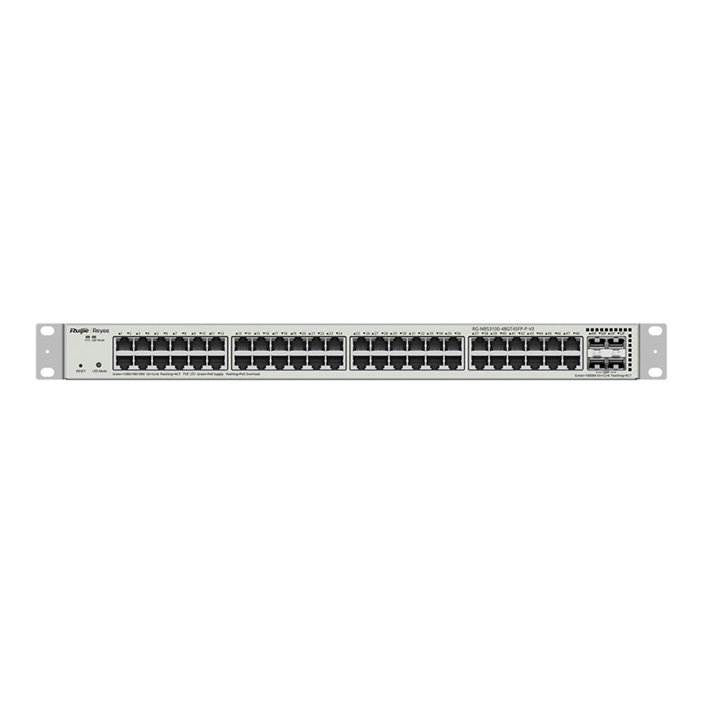 SWITCH (สวิตซ์) REYEE 48-PORT 10G L2 MANAGED POE SWITCH - RG-NBS3100-48GT4SFP-P-V2