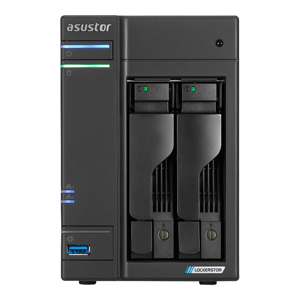 NAS (อุปกรณ์จัดเก็บข้อมูลบนเครือข่าย) ASUSTOR LOCKERSTOR 2 GEN 2 AS6702T - 2 BAY