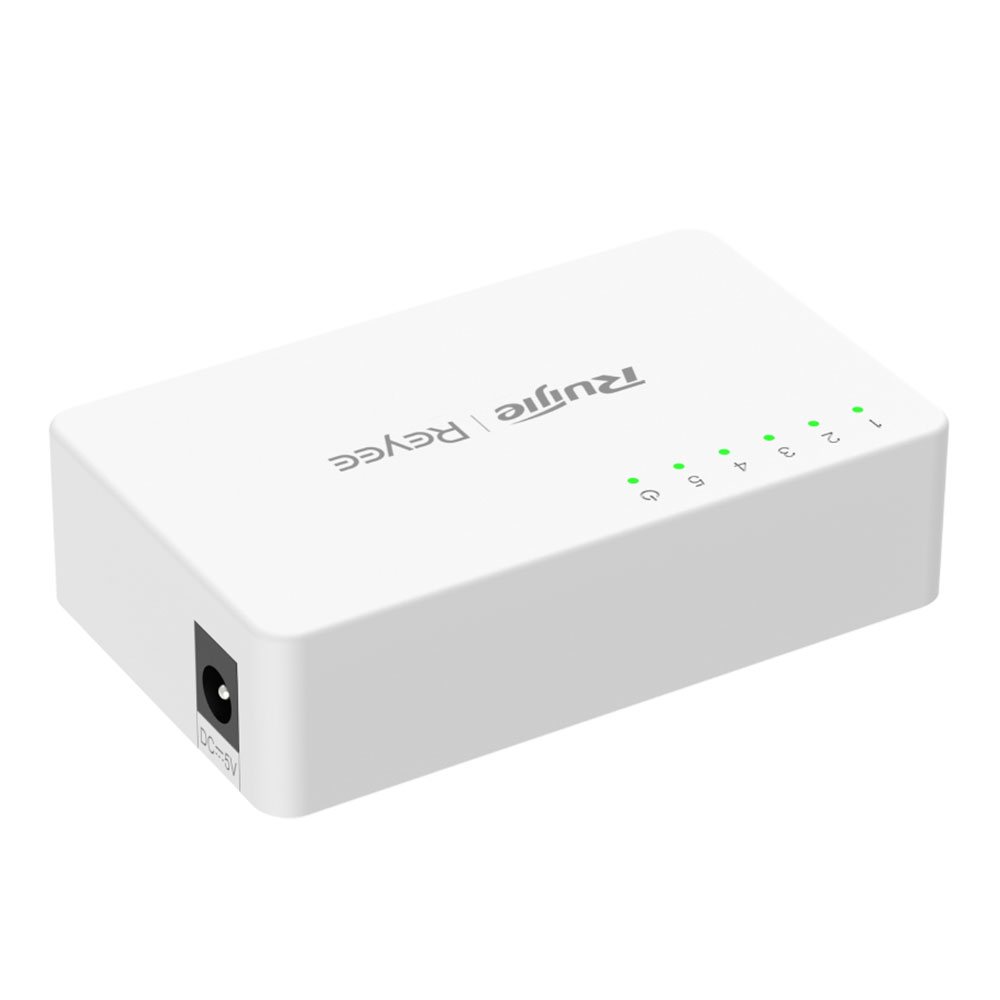 SWITCH (สวิตซ์) REYEE 5 PORT 10/100 MBPS DESKTOP PLASTIC SWITCH - RG-ES05F