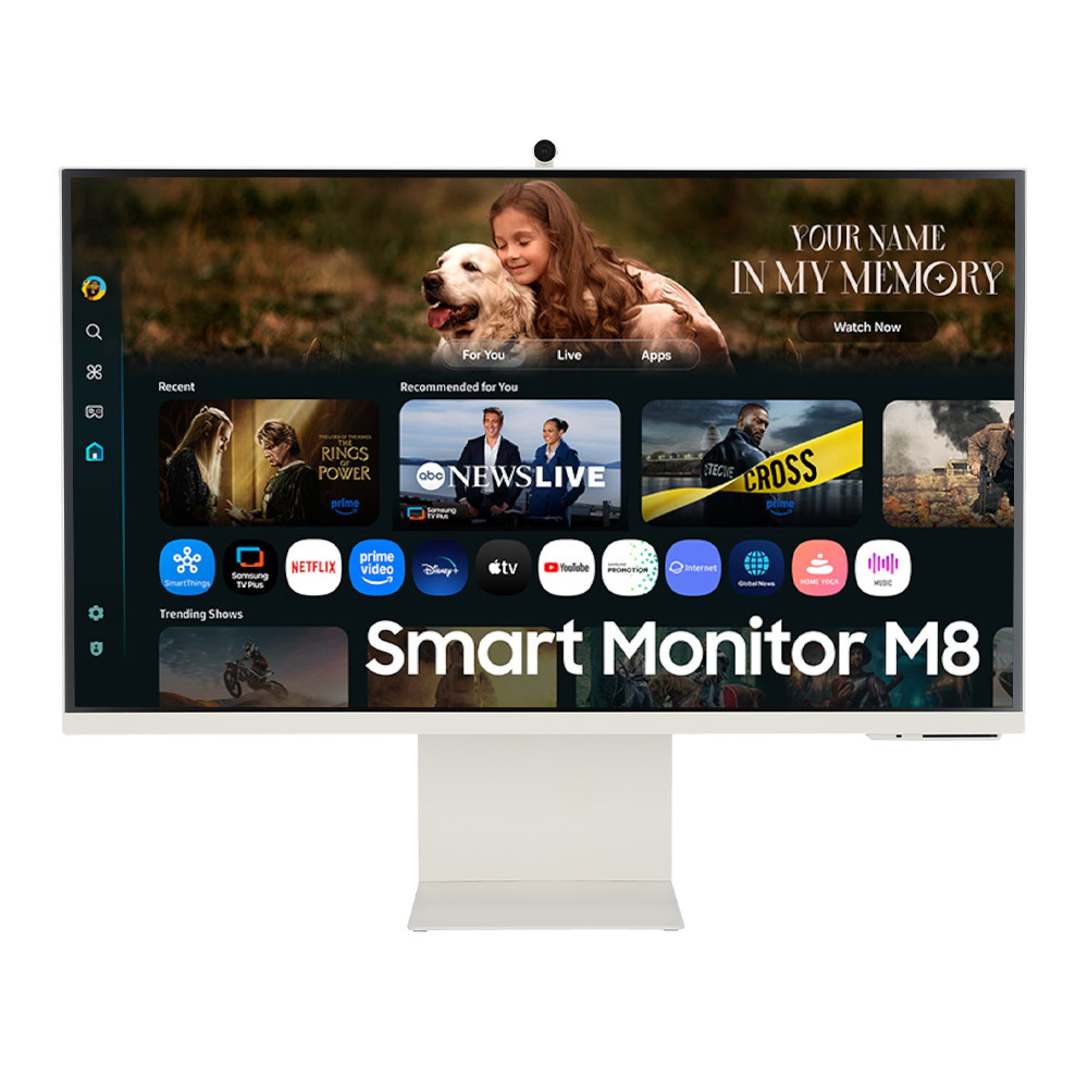 Monitor (จอมอนิเตอร์) Samsung Smart Monitor M8 M80F LS32FM803UEXXT - 32 Inch VA 4K 60Hz USB-C