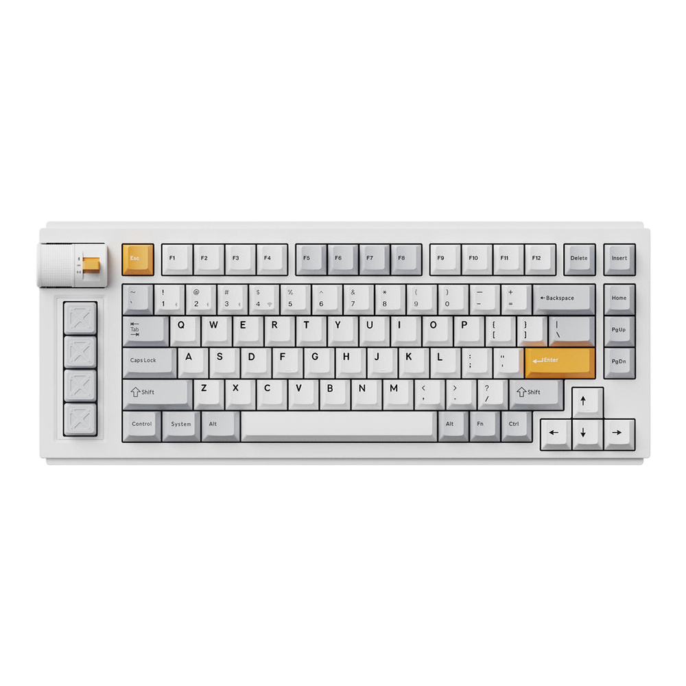 WIRELESS KEYBOARD (คีย์บอร์ดไร้สาย) KEYCHRON LEMOKEY L1 HE - GATERON DOUBLE-RAIL MAGNETIC NEBULA SWITCH RGB EN WHITE L1H-P1