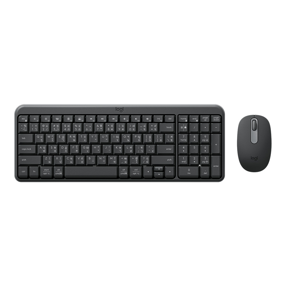 WIRELESS KEYBOARD & MOUSE (คีย์บอร์ดและเมาส์ไร้สาย) LOGITECH MK250 - GRAPHITE
